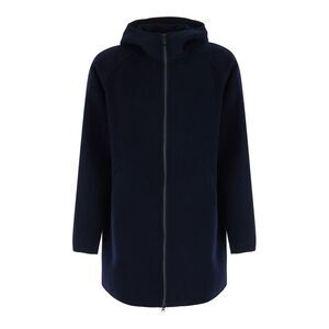 Aspesi Men Blue Jacket With Fixed Hood And Front Zip Closure In Wool For Men